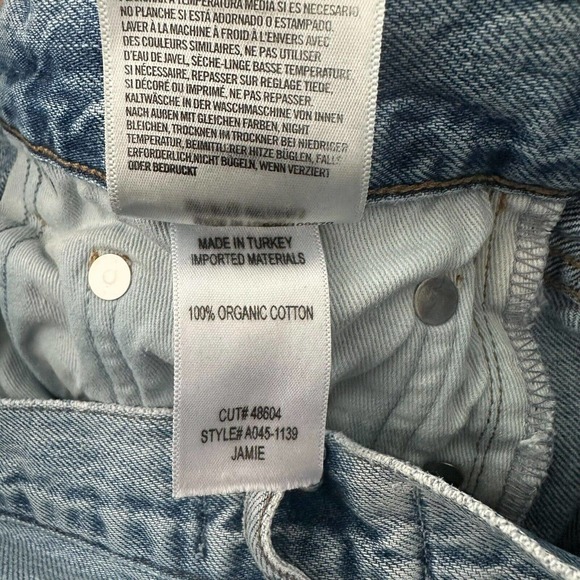 AGOLDE Jamie Jeans Distressed Sz 28 Button Fly Organic Cotton A045-1139‎ - Picture 14 of 15